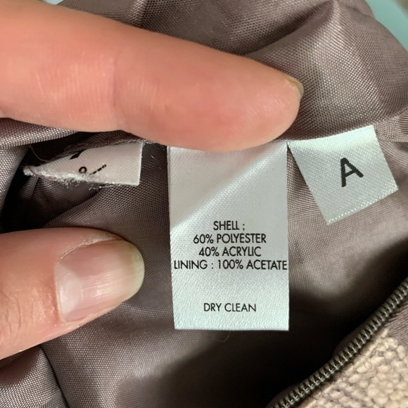 LOFT Blush Pink Houndstooth Pencil Skirt - Picture 6 of 6